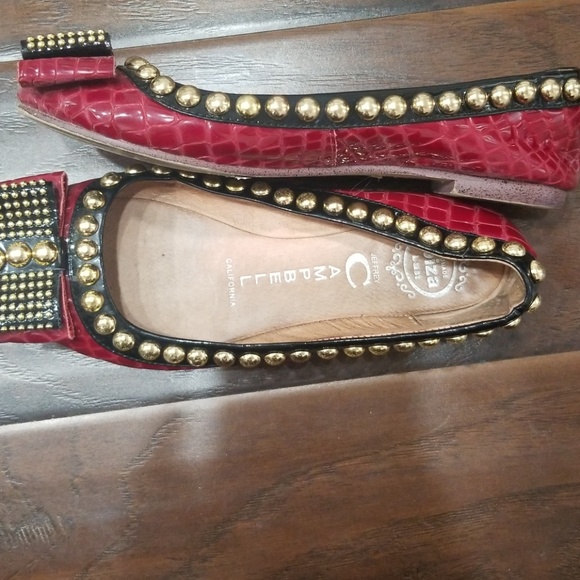 Jeffery Campbell Dauphine Red Croco Leather Flats - Picture 6 of 8